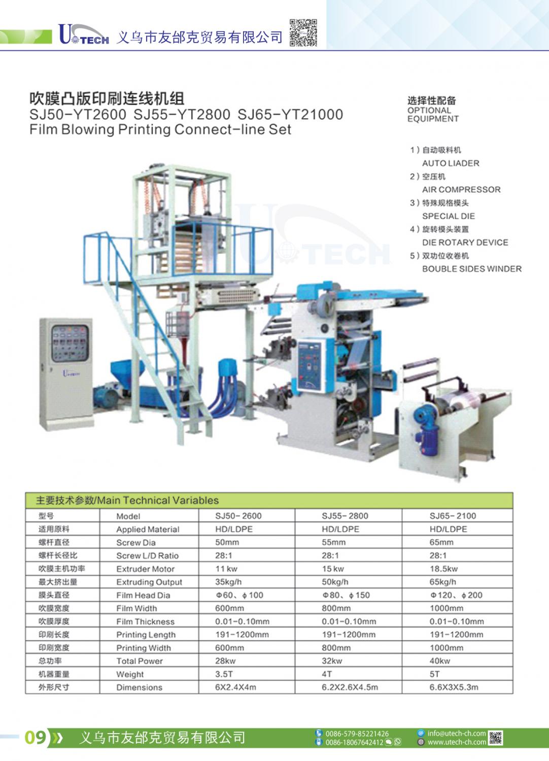 Film Blowing Printing Connect-line Set